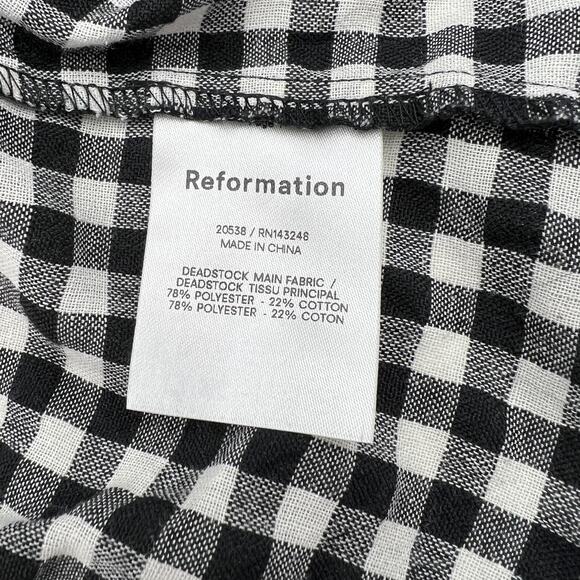 Reformation Dawson Mini Dress Check Smocked Gingham Jamcore - Picture 7 of 11